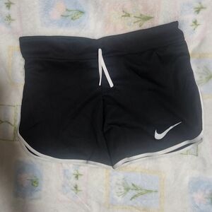 Nike Women's Black and White Athletic Shorts
